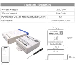 5V-24V SP630E All In One LED Controller 5CH PWM SPI Pixels LED Light Strip WS2812B WS2811 SK6812 FCOB 5050 RGB RGBW CCT Music BT