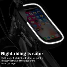 WEST BIKING Bicycle Bag Waterproof Touch Screen Cycling Bag Top Front Tube Frame MTB Road Bike Bag 6.5 Inches Phone Case