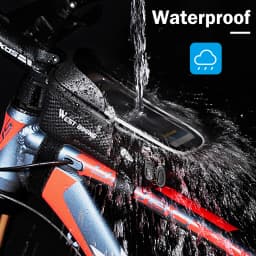 WEST BIKING Bicycle Bag Waterproof Touch Screen Cycling Bag Top Front Tube Frame MTB Road Bike Bag 6.5 Inches Phone Case