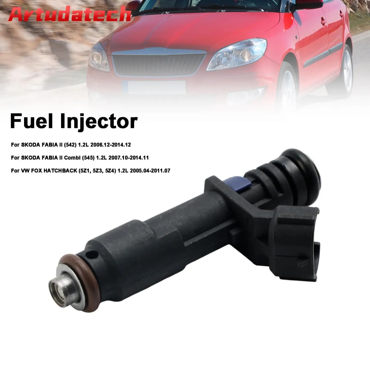 Artudatech 1PCS Fuel Injector 03D906031G Fit VW Fox Hatchback Fit Skoda Fabia II 1.2L