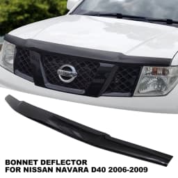 Dark Black Bonnet Guard Hood Deflector For Nissan Navara D40 2006 2007 2008 2009 Front Bug Shield protector Car Accessories