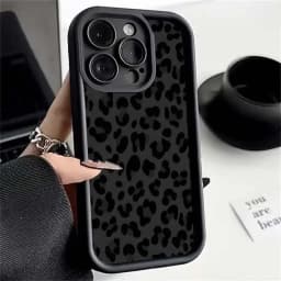 Retro Trendy Black Leopard Print Case for OPPO Reno 12F 11F 10 5G 8 11 10 12 Pro Reno 7 4G 4 5 6 Lite A38 A78 A98 A57 A77 Cover