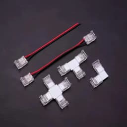 5-20pcs 2Pin COB LED Strip Connector L T X Shape Extension Wire Terminal LED Connectors for 8mm 10mm IP20 IP65 COB Tape Light