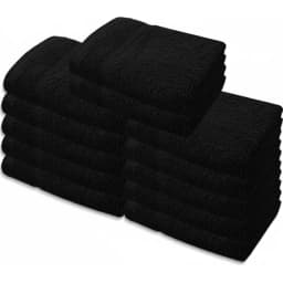 12x Premium Egyptian Cotton Face Towels – 30x30cm / 12x12in Soft Absorbent Flannel Wash Cloths, 12 Vibrant Colors, Quick Dry, 10