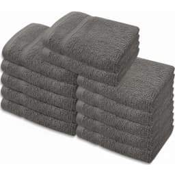 12x Premium Egyptian Cotton Face Towels – 30x30cm / 12x12in Soft Absorbent Flannel Wash Cloths, 12 Vibrant Colors, Quick Dry, 10