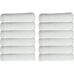12x Premium Egyptian Cotton Face Towels – 30x30cm / 12x12in Soft Absorbent Flannel Wash Cloths, 12 Vibrant Colors, Quick Dry, 10
