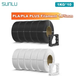 SUNLU 10KG PLA/PLA PLUS Filament 1.75mm 1KG Without Tray 3D Printer Filament for 3D Pen & Refill Filament