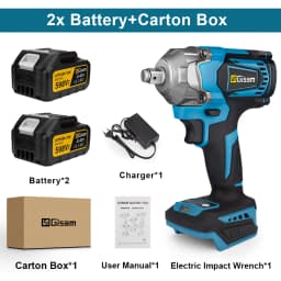Gisam 1200N.M Torque Brushless Electric Impact Wrench 1/2 Inch Cordless Wrench Screwdriver Power Tool For Makita 18V Battery Pin