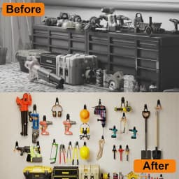 TECHSHARE Garage ge Storage(Black Wall Hook)