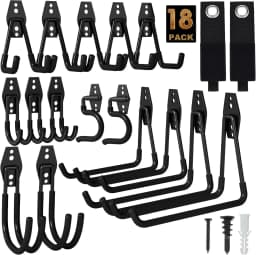 TECHSHARE Garage ge Storage(Black Wall Hook)