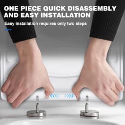 Toilet seat cover Soft close,clip-on toilet seat Antibacterial Flapper Suitable for most toilets