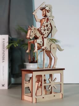 3D Wooden Puzzle Knight Diy Handmade Crafts Assembly Model Kits Creative Decoration Birthday and Christmas Gifts