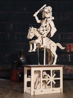 3D Wooden Puzzle Knight Diy Handmade Crafts Assembly Model Kits Creative Decoration Birthday and Christmas Gifts