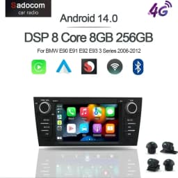 Carplay DSP IPS Android 12.0 8G+128G 8Core GPS multimedia Car DVD Player Radio Wifi For BMW E90 E91 E92 E93 3 Series 2006-2012