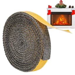 Fireplace Seal Rope Self-Adhesive Fiberglass Sealing Tape Temperature Resistant Furnace Stoves Door Gasket Cord