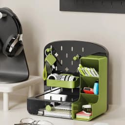 Pegboard Desk Organizer No Drill Desktop Display Stand Desk Organizer Shelf with Pegboard Home and Workplace Accessory Storage