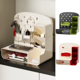 Pegboard Desk Organizer No Drill Desktop Display Stand Desk Organizer Shelf with Pegboard Home and Workplace Accessory Storage