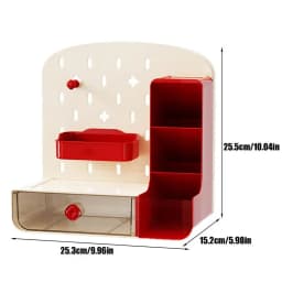 Pegboard Desk Organizer No Drill Desktop Display Stand Desk Organizer Shelf with Pegboard Home and Workplace Accessory Storage