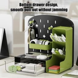Pegboard Desk Organizer No Drill Desktop Display Stand Desk Organizer Shelf with Pegboard Home and Workplace Accessory Storage