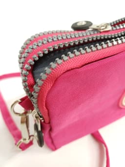 Ladies Girls multifunction 3 layers zipper wallet WaterProof Canvas Fabric Purses Moneybag Coin Purse, Crossbody Cellphone Purse