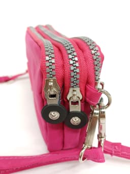 Ladies Girls multifunction 3 layers zipper wallet WaterProof Canvas Fabric Purses Moneybag Coin Purse, Crossbody Cellphone Purse