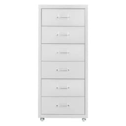 Metal Vertical File Cabinet with Wheels Durable, Free Standing 5-Drawer for Office Bedroom