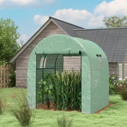 Polytunnel Greenhouse with Uv-Resistant Pe Cover, Grow House, 1.8 X 1.8 X 2m