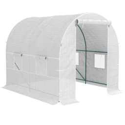 Walk-In Polytunnel Greenhouse Dome Garden Grow House W/ Window Door Heat Shed