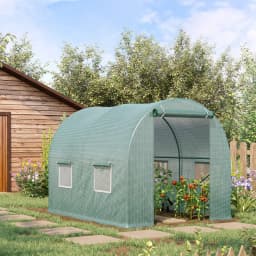 Walk-In Polytunnel Greenhouse Dome Garden Grow House W/ Window Door Heat Shed