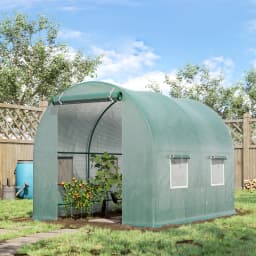 Walk-In Polytunnel Greenhouse Dome Garden Grow House W/ Window Door Heat Shed