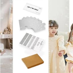 Puzzle Mirror Growth Chart Ruler Shatterproof Acrylic Height Measurement Mirror Ruler Wall Decoration Full Body Mirror