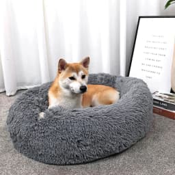 Voltsify 70CM Donut-Shaped Plush Pet Cuddler Bed Machine Washable Anti-Slip for Dog&Cat House Winter Warm Sleeping