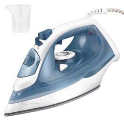 BRIEFNESS Electric Iron Portable Steam Iron, 2400W Powerful Steam Function, Non-stick Stainless Steel Soleplate,350ml Water Tank