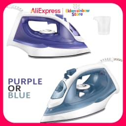 BRIEFNESS Electric Iron Portable Steam Iron, 2400W Powerful Steam Function, Non-stick Stainless Steel Soleplate,350ml Water Tank
