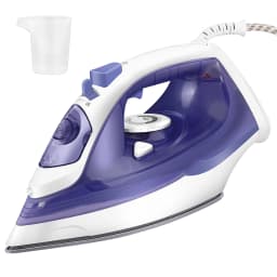BRIEFNESS Electric Iron Portable Steam Iron, 2400W Powerful Steam Function, Non-stick Stainless Steel Soleplate,350ml Water Tank