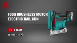 ONEVAN F30G Brushless Electric Nail Gun Cordless 22MM Stapler Nailer Woodworking Power Tool With Nail For Makita 18V Battery Pin