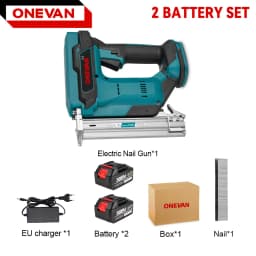 ONEVAN F30G Brushless Electric Nail Gun Cordless 22MM Stapler Nailer Woodworking Power Tool With Nail For Makita 18V Battery Pin