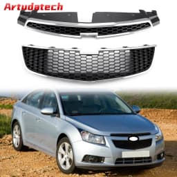 Artudatech Front Bumper Upper / Lower Grille Inserts Trim Covers For 2009 2010 2011 2012 2013 2014 Chevy Cruze