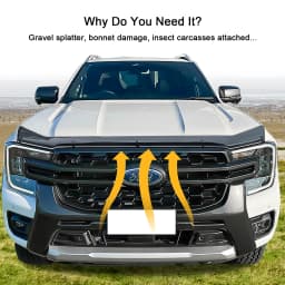 Car Bug Shield Hood Deflector Bonnet Guard Deflector For Ford Ranger 2023 2024 T9 Wildtrak XLT XLS XL Next Gen Accessories