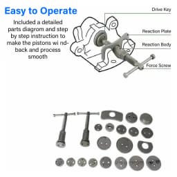 22pcs Car Disc Brake Rewind Tool Kit Truck Universal Caliper Piston Wind Back
