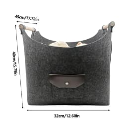 Indoor Firewood Storage Bag Laundry Basket For Bedroom Dirty Clothing Dirty Clothing Carrier Bag Household Groceries Organizer