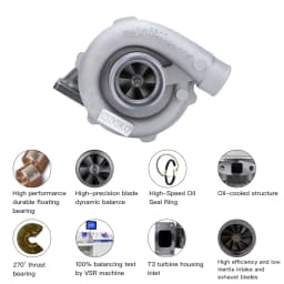 T3/T4 Turbocharger T04E T3 T4 0.63 A/R 74.2 Turbine Trim for 1.5L-2.5L 400+ HP