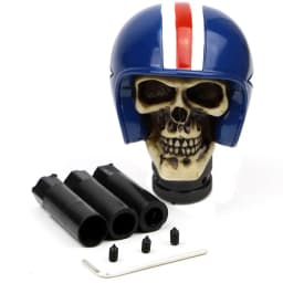 Car Interior Gear Shift Knob Universal Manual Handle Lever Shifter Knob Blue / Red Helmet Skull Style