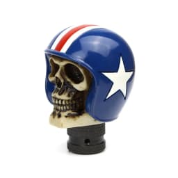 Car Interior Gear Shift Knob Universal Manual Handle Lever Shifter Knob Blue / Red Helmet Skull Style