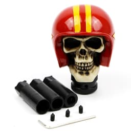 Car Interior Gear Shift Knob Universal Manual Handle Lever Shifter Knob Blue / Red Helmet Skull Style