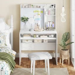 GOFLAME Computer Desk Home Office Writing Table w/Magnetic Bulletin Board-White