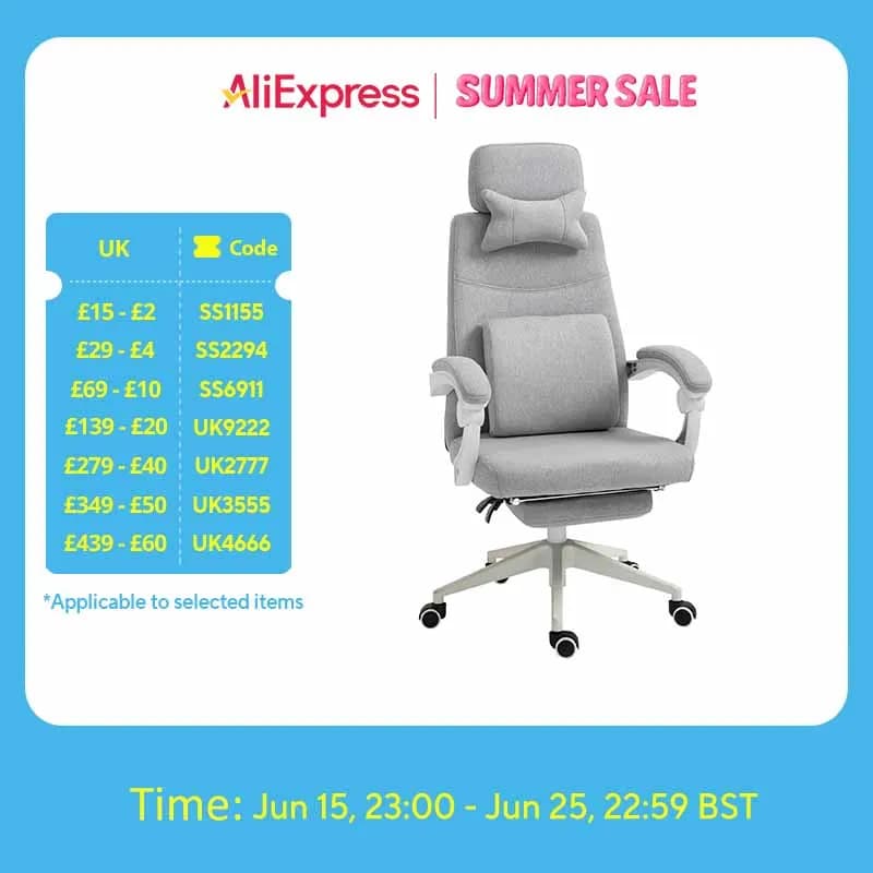 Vinsetto Home Office Chair Reclining Computer Chair w/ Lumbar Support White