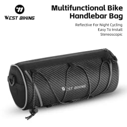 WEST BIKING Bike Handlebar Bag Portable Bicycle Front Bag Multi-purpose Shoulder Bag Tools Bag Reflective Cycling Frame Tube Bag