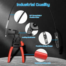 9PC Hose Clamp Pliers Kit Long Reach Car Water Fuel Oil Locking Removal Tool Set