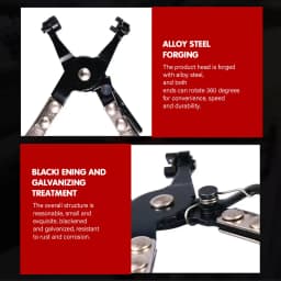 9PC Hose Clamp Pliers Kit Long Reach Car Water Fuel Oil Locking Removal Tool Set